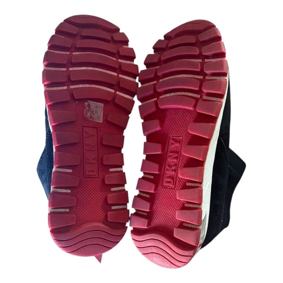 DKNY Mylo Sneakers Back Zip w Logo and Logo Knit sz‎ 7 - Picture 8 of 9